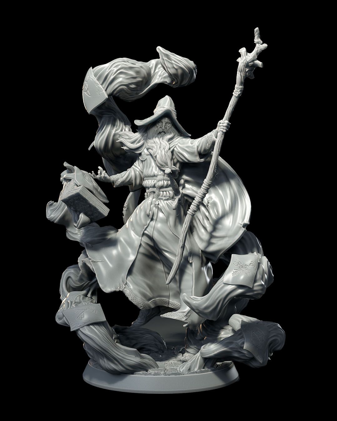 Zauberer "Phillip Celcious" unbemahlter Resin Druck