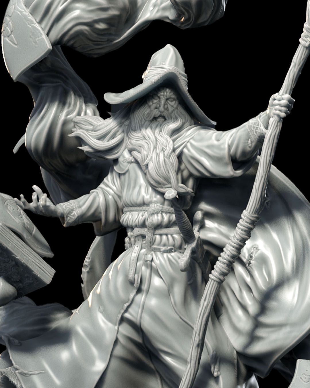 Zauberer "Phillip Celcious" unbemahlter Resin Druck