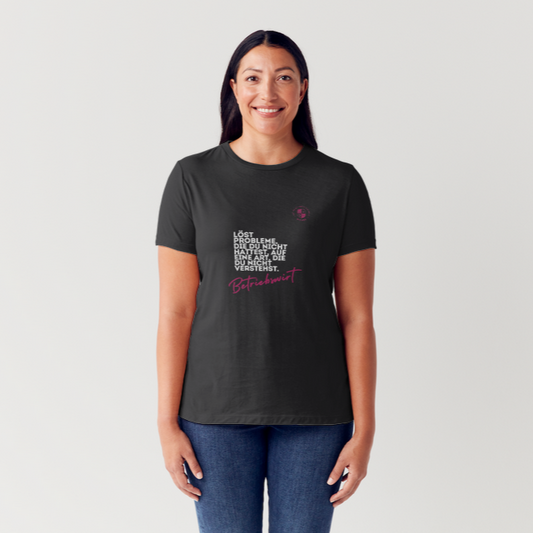 MAB Damen T-Shirt „Betriebswirt“ – Schwarz