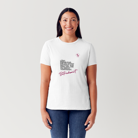 MAB Damen T-Shirt „Betriebswirt“ – Weiß