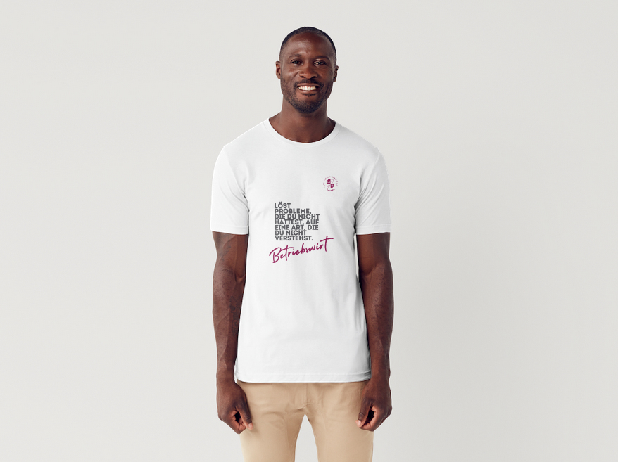 MAB Herren T-Shirt „Betriebswirt“ – Weiß