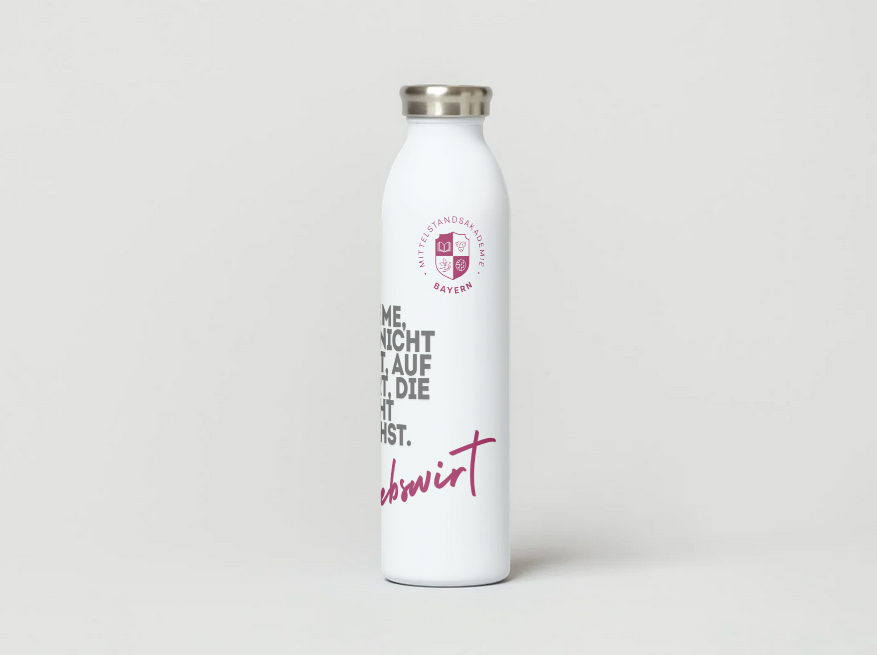 MAB Edelstahl-Wasserflasche „Betriebswirt“