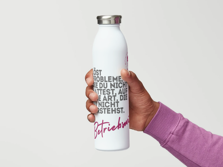 MAB Edelstahl-Wasserflasche „Betriebswirt“